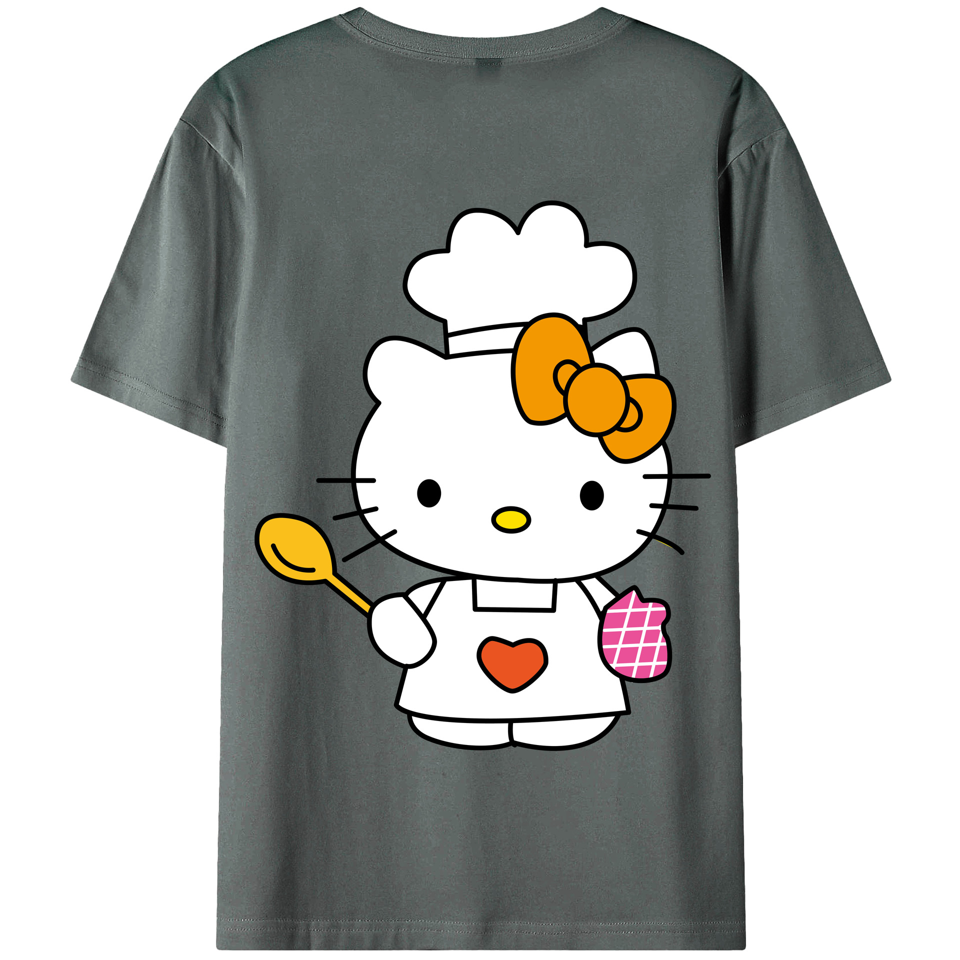 （画像用） Hello Kitty ハローキティ 綿100％半袖Tシャツ（背面プリント）